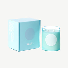 wxy.  White Floral Candle