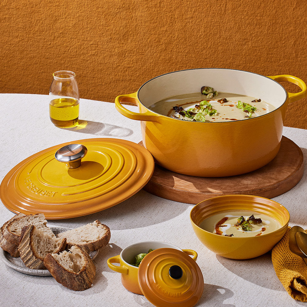 Le Creuset Cast Iron Round Casserole Dish in Nectar
