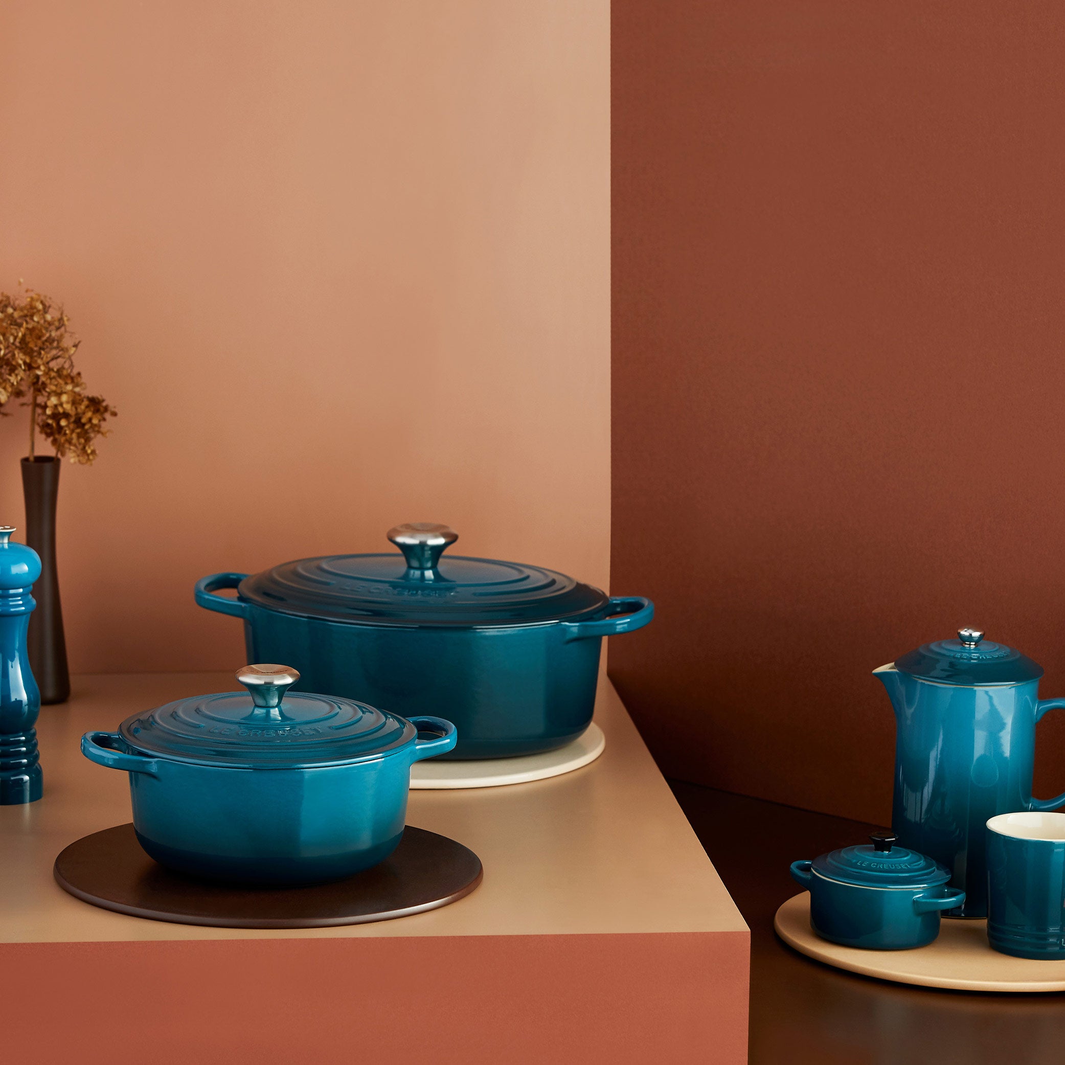 Le Creuset Cast Iron Oval Casserole dish in Deep Teal