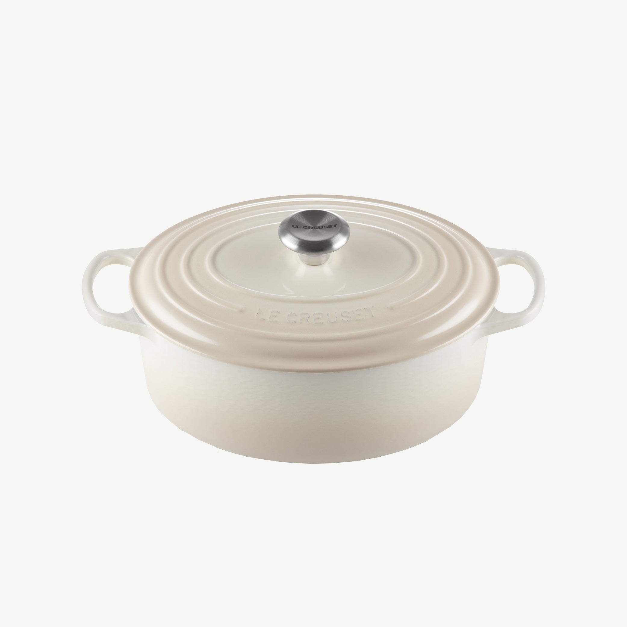 Le Creuset Cast Iron Oval Casserole dish in Meringue
