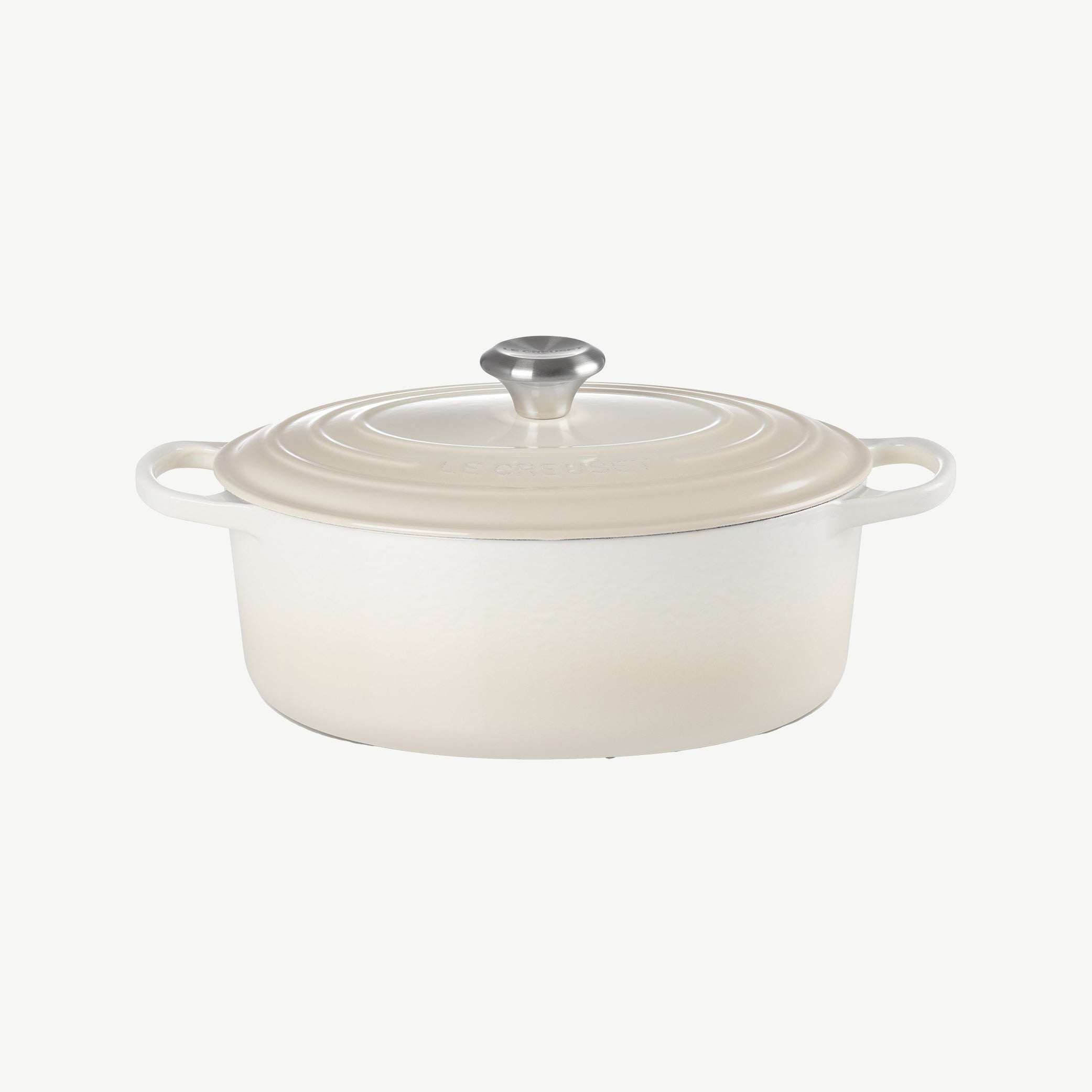 Le Creuset Cast Iron Oval Casserole dish in Meringue