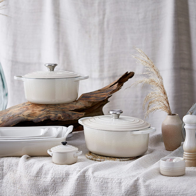 Le Creuset Cast Iron Oval Casserole dish in Meringue