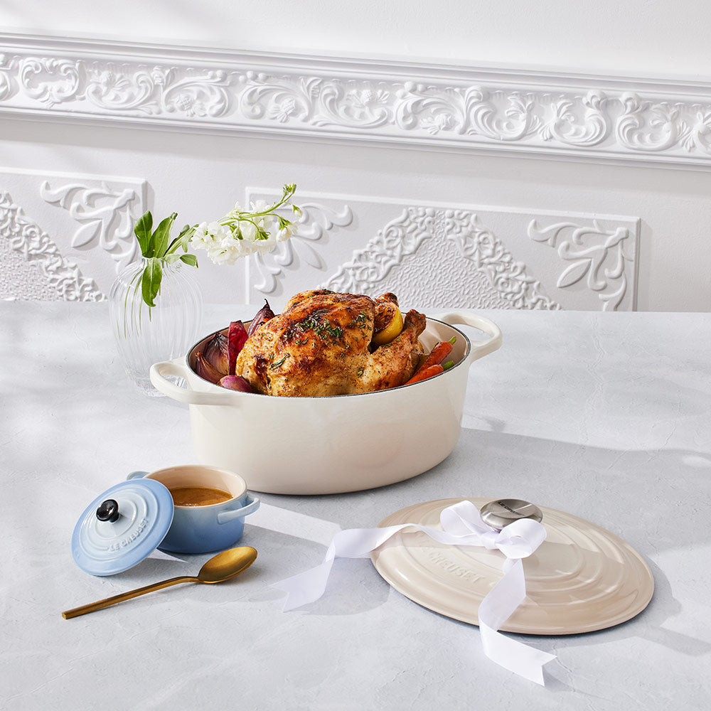 Le Creuset Cast Iron Oval Casserole dish in Meringue