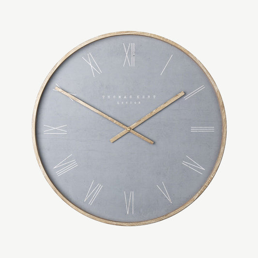 Nordic wall clock in cement grey