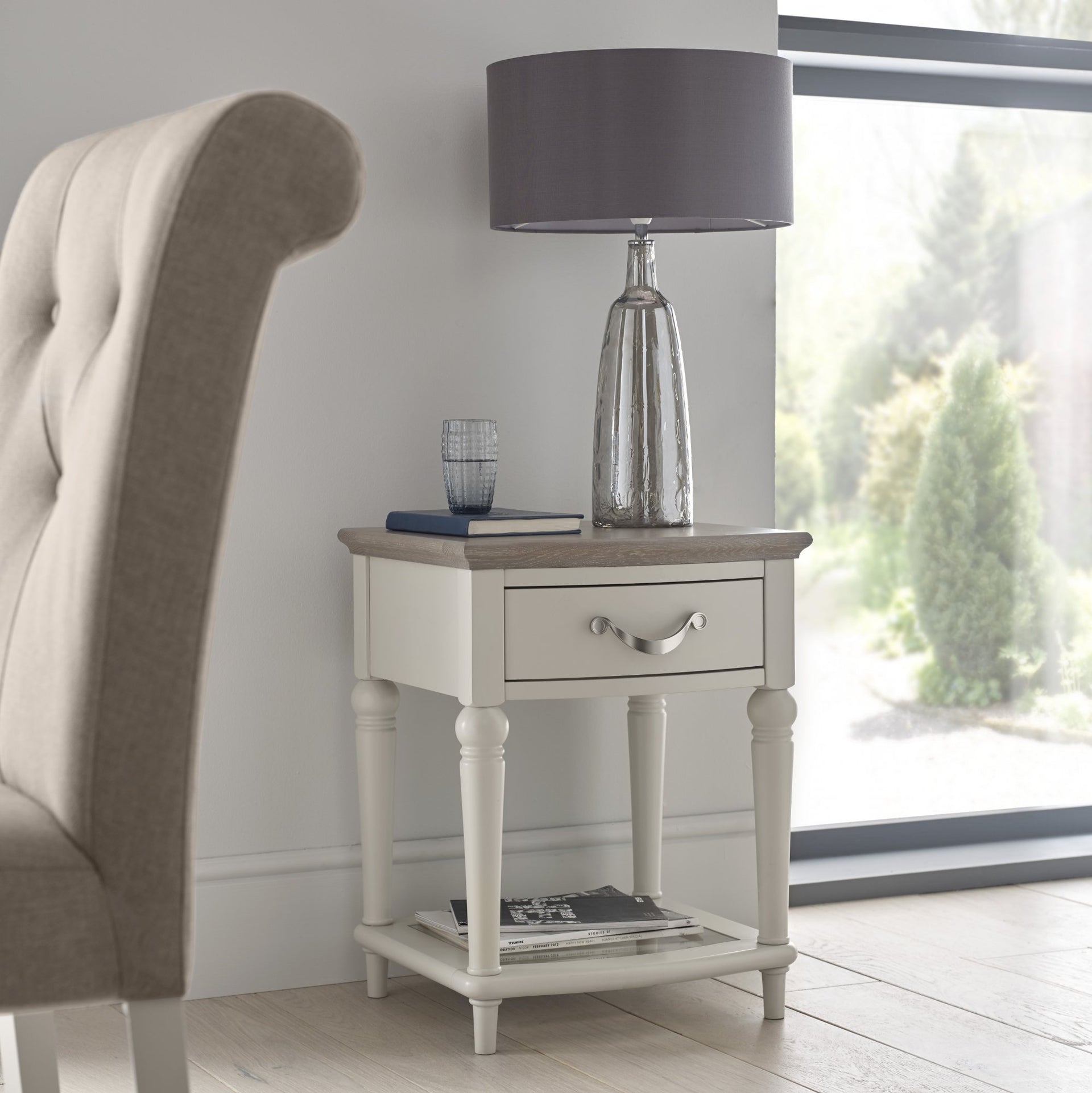 Dieppe Washed Oak & Lamp Table