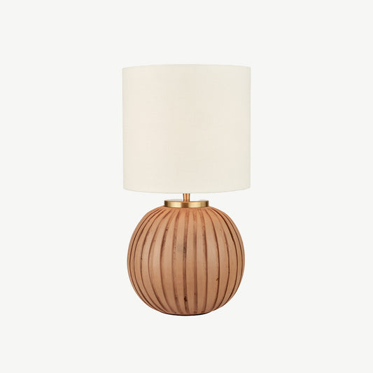 Natural Terracotta Textured Ball Table Lamp