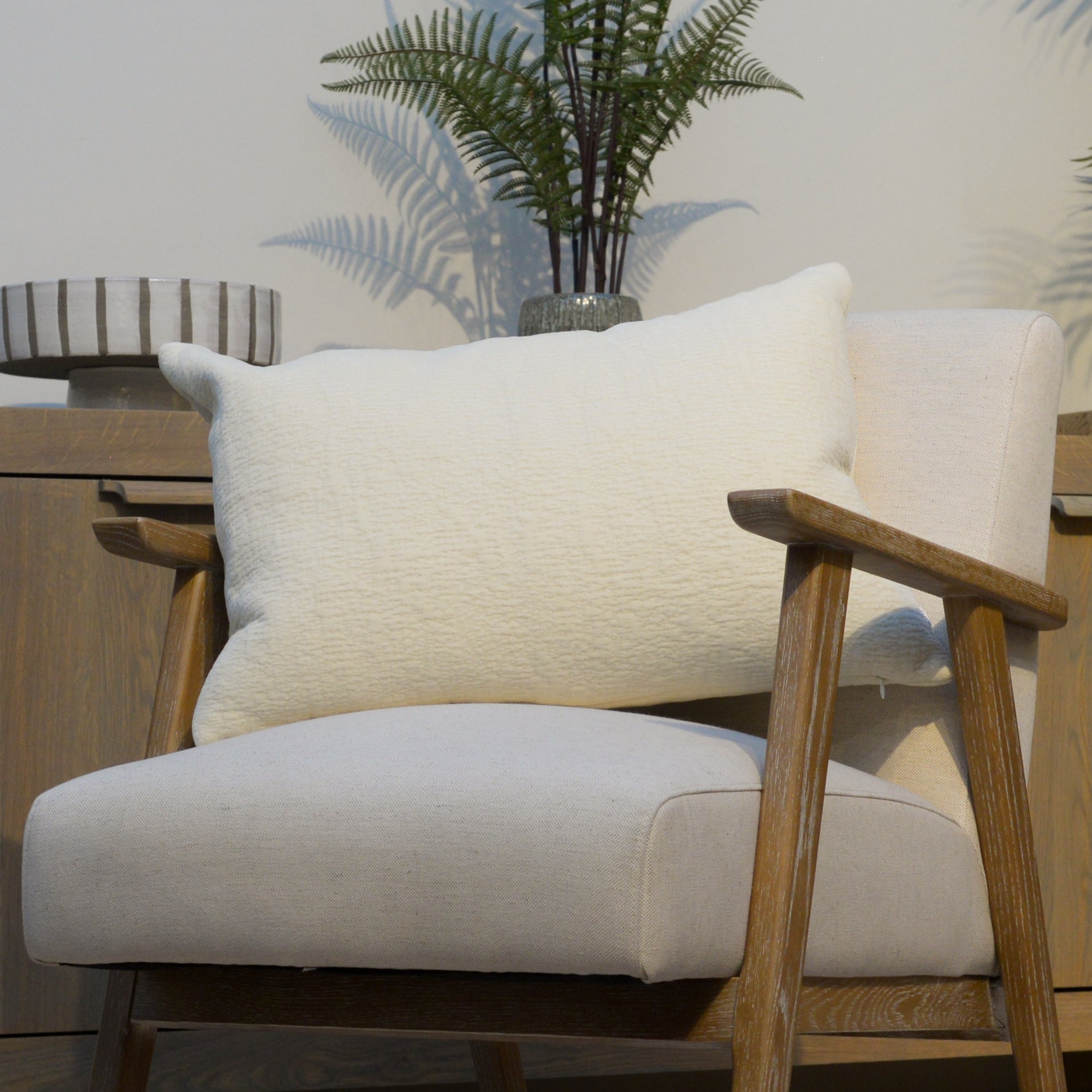 Chenille Natural Cushion