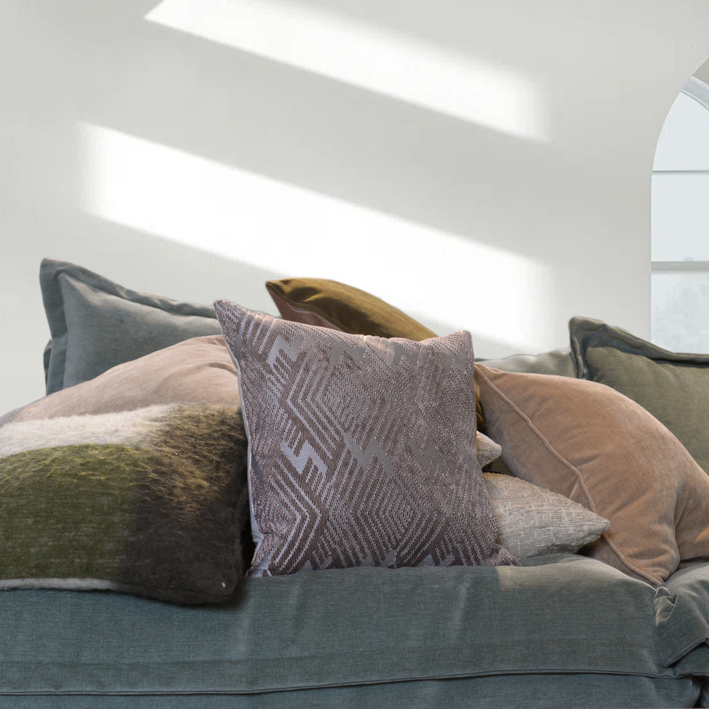 Taupe Diamond Cushion