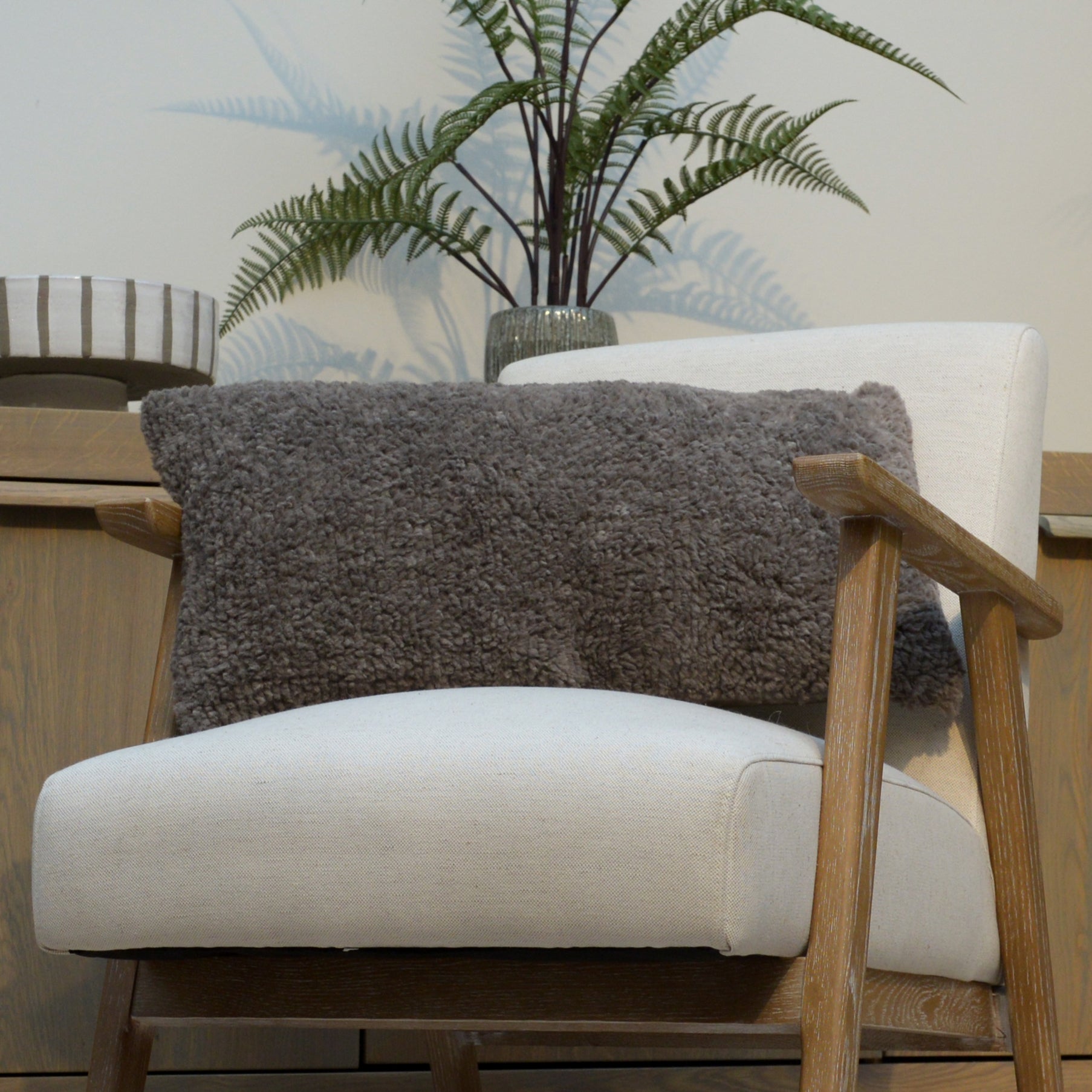 Dark Grey Bolster Cushion