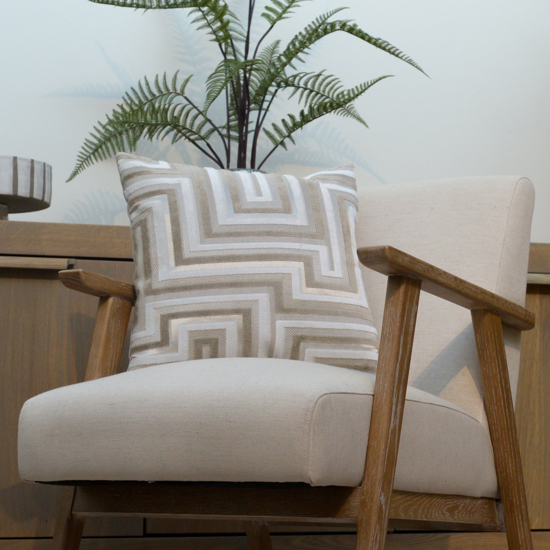 Geometric Velvet Cushion