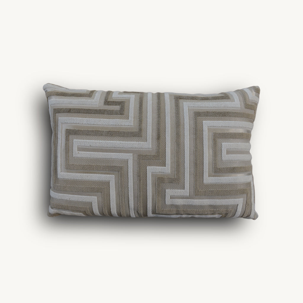 Geomteric Velvet Bolster Cushion