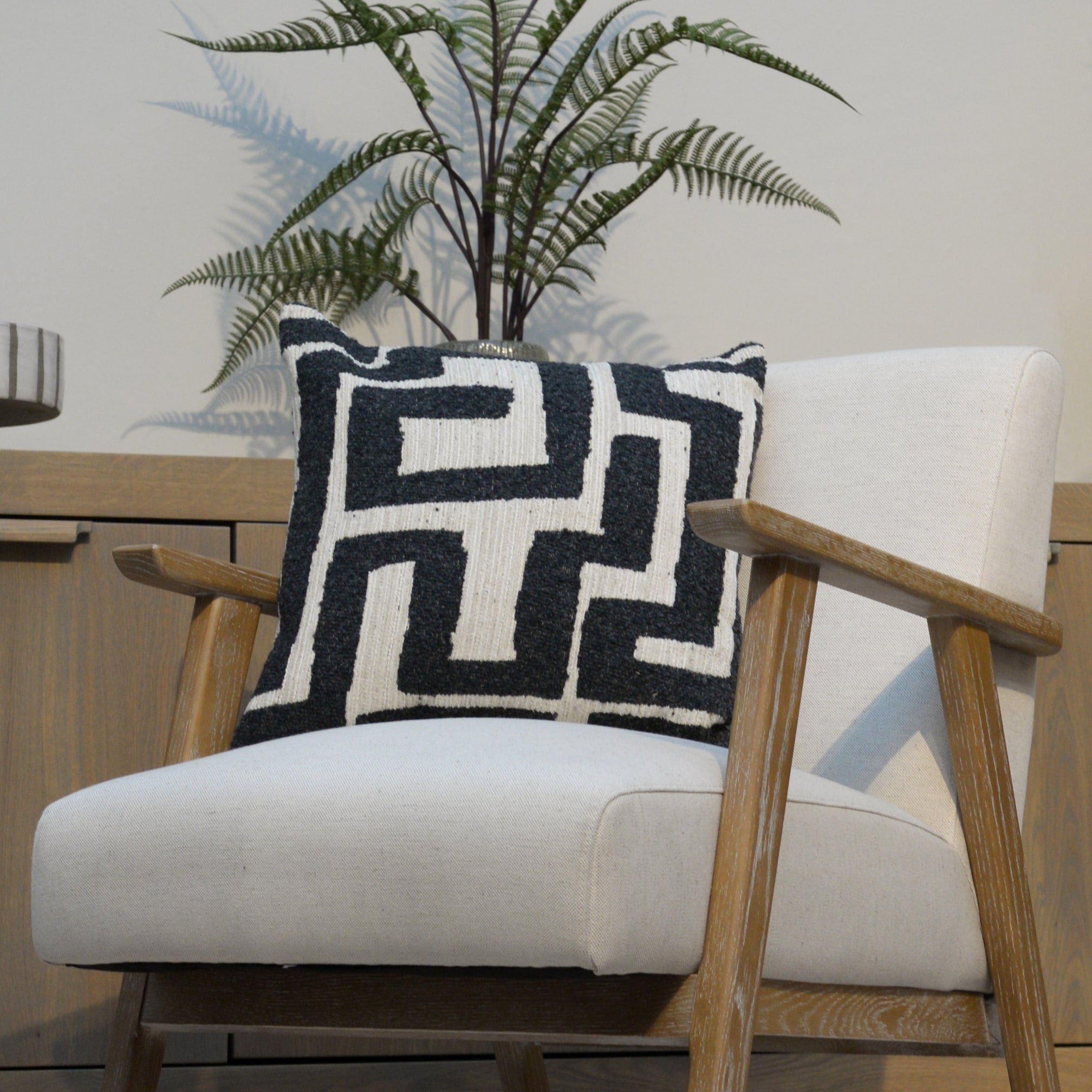 Boucle Geometric Cushion