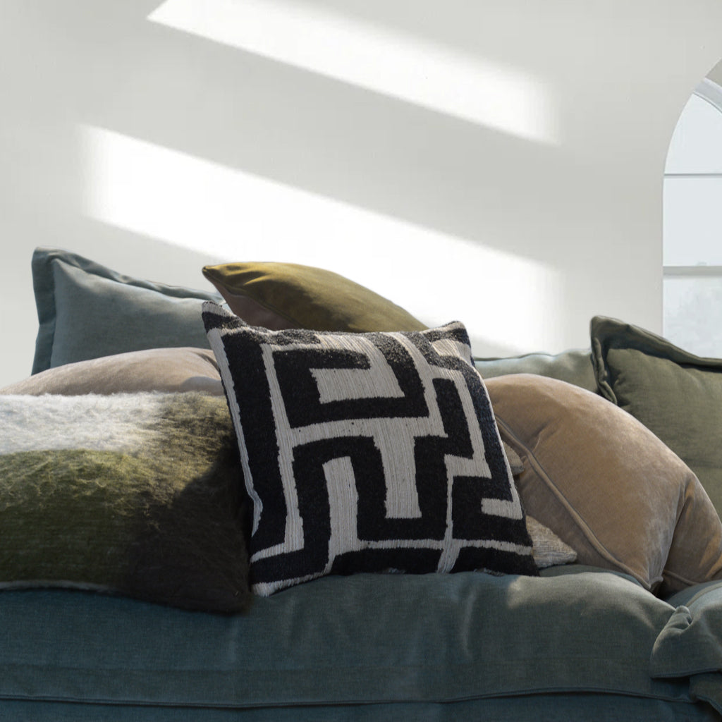 Boucle Geometric Cushion