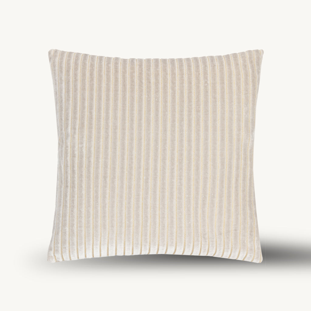 Astra Striped Cushion in Cream