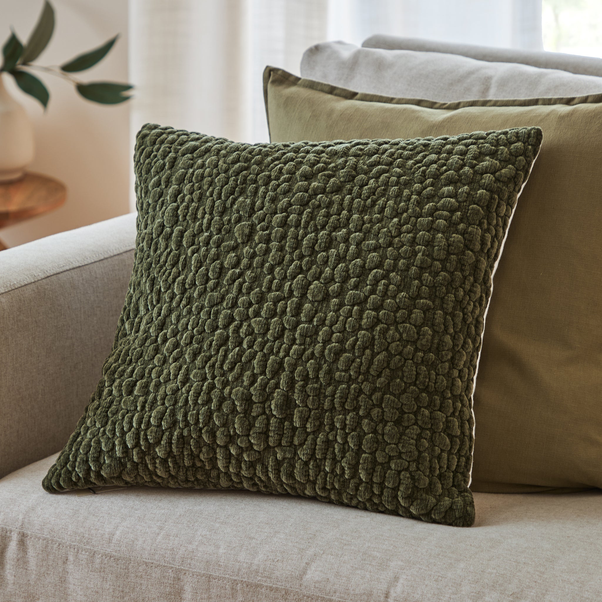 Solstice Chenille Cushion in Green