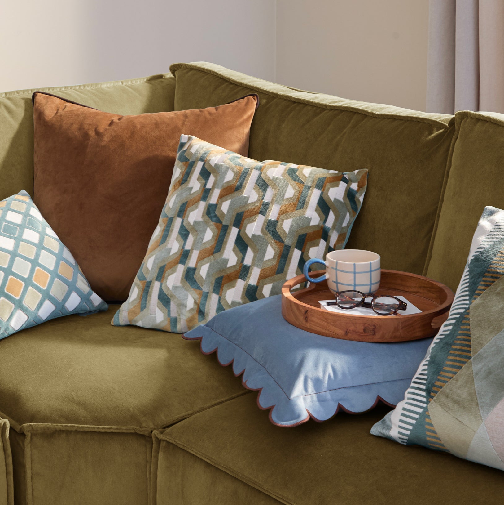 Calypso Velvet Jacquard Cushion