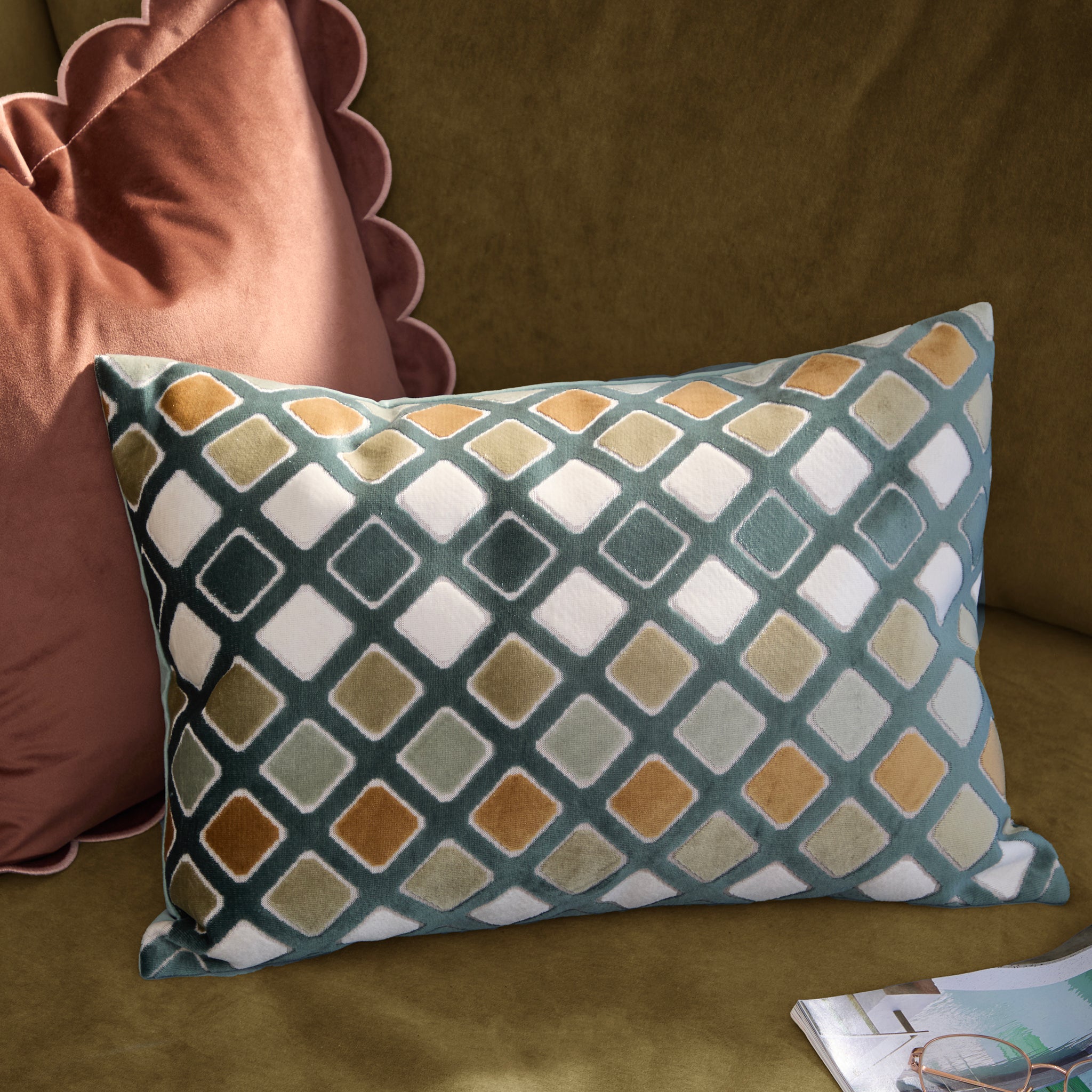 Comet Velvet Cut Cushion