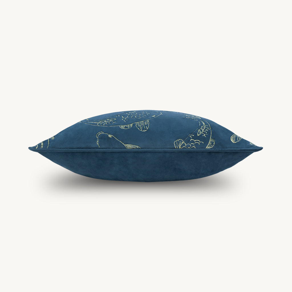 Rigel Embroidered Velvet Cushion