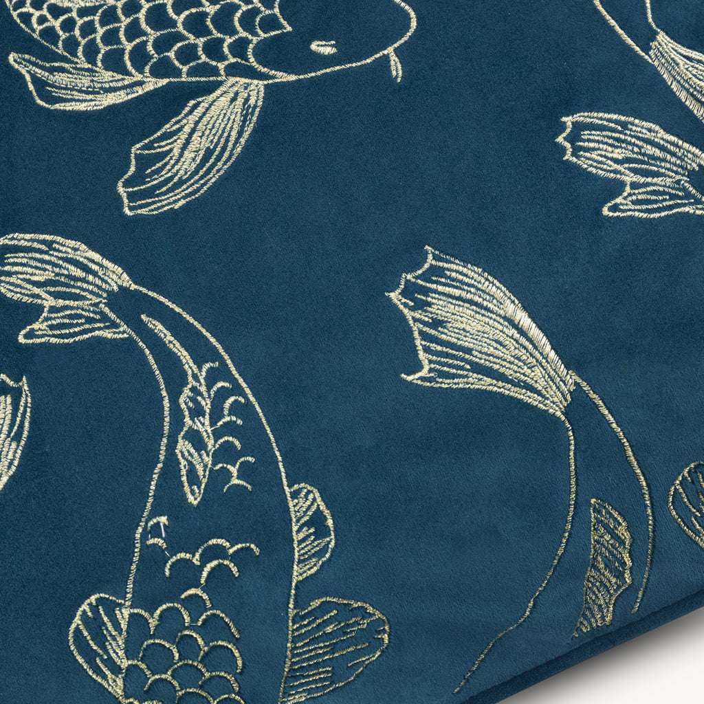 Rigel Embroidered Velvet Cushion