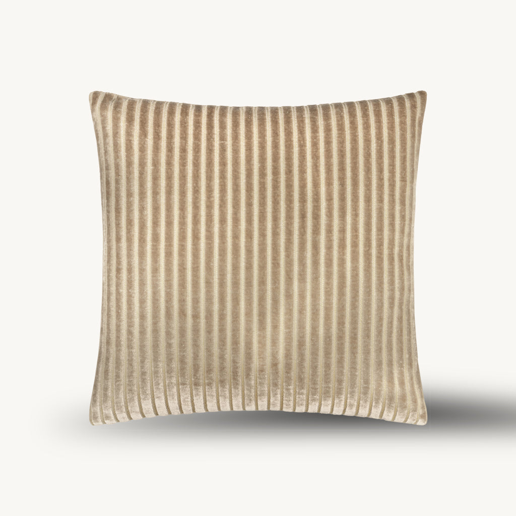Astra Striped Cushion in Beige
