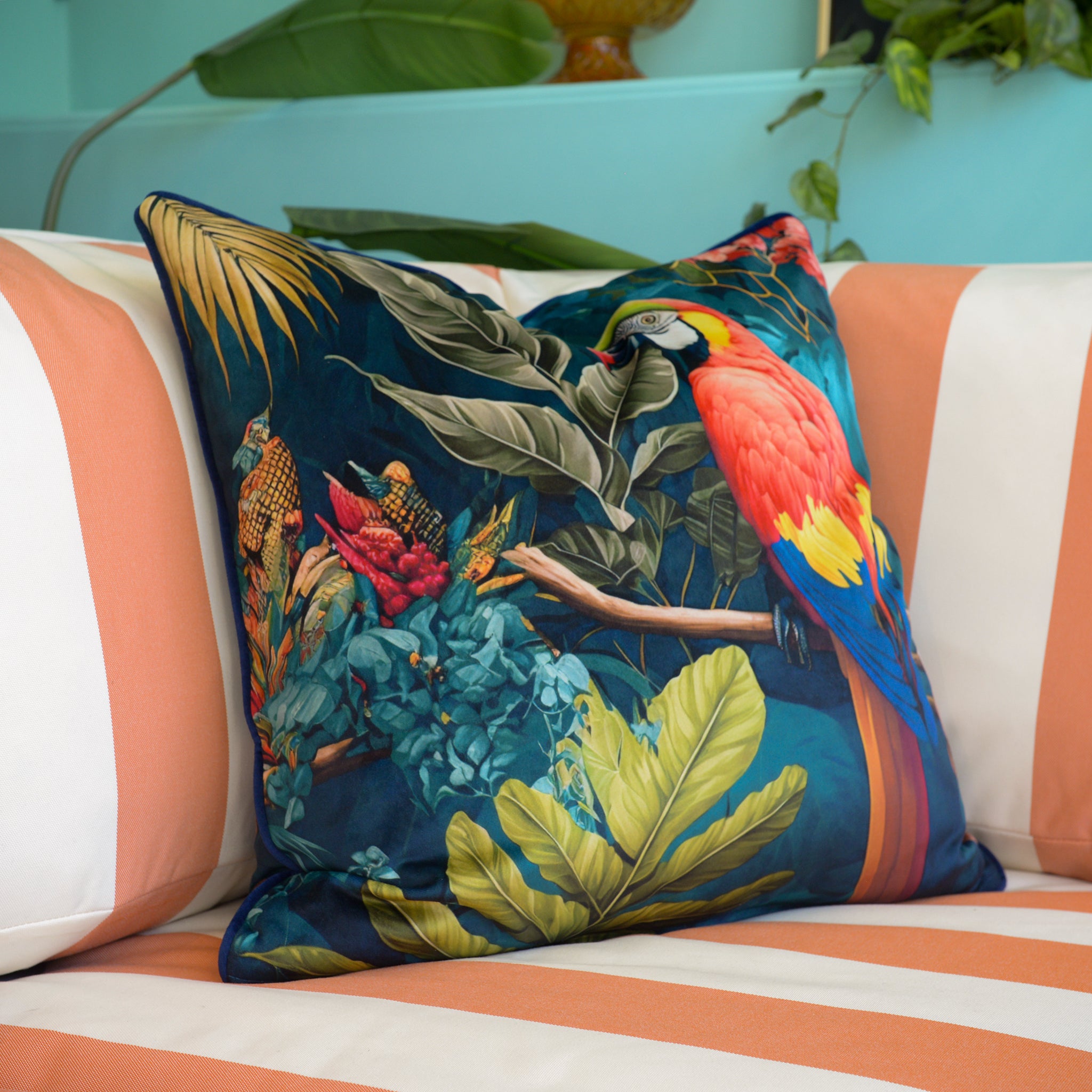 Jungle Parrot Cushion
