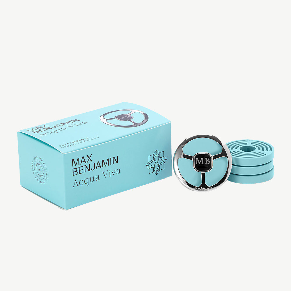 Light blue car fragrance set