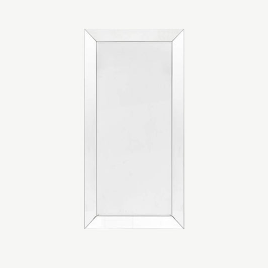 Rectangle Leaner Mirror in sleek bevelled edge frame 