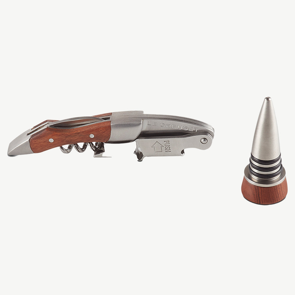 Le Creuset corkscrew with wooden handle set