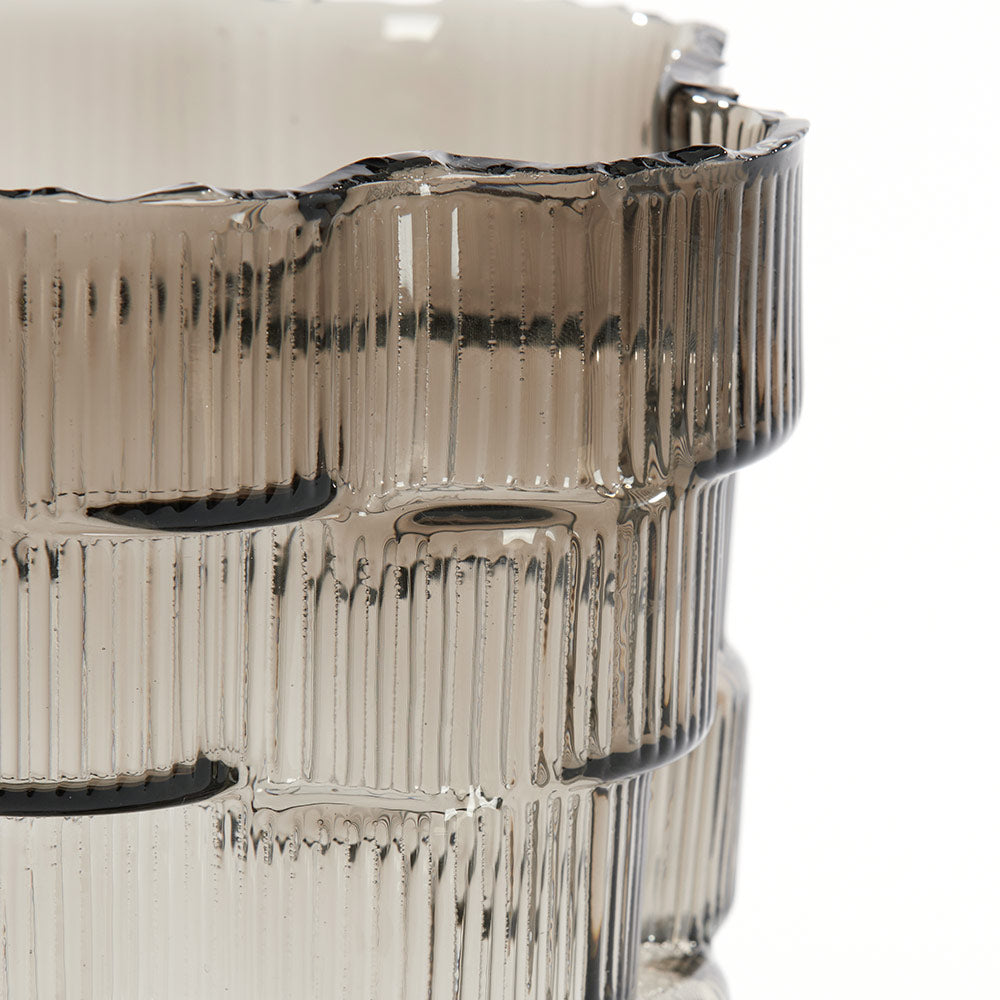 Smoked Glass Vase