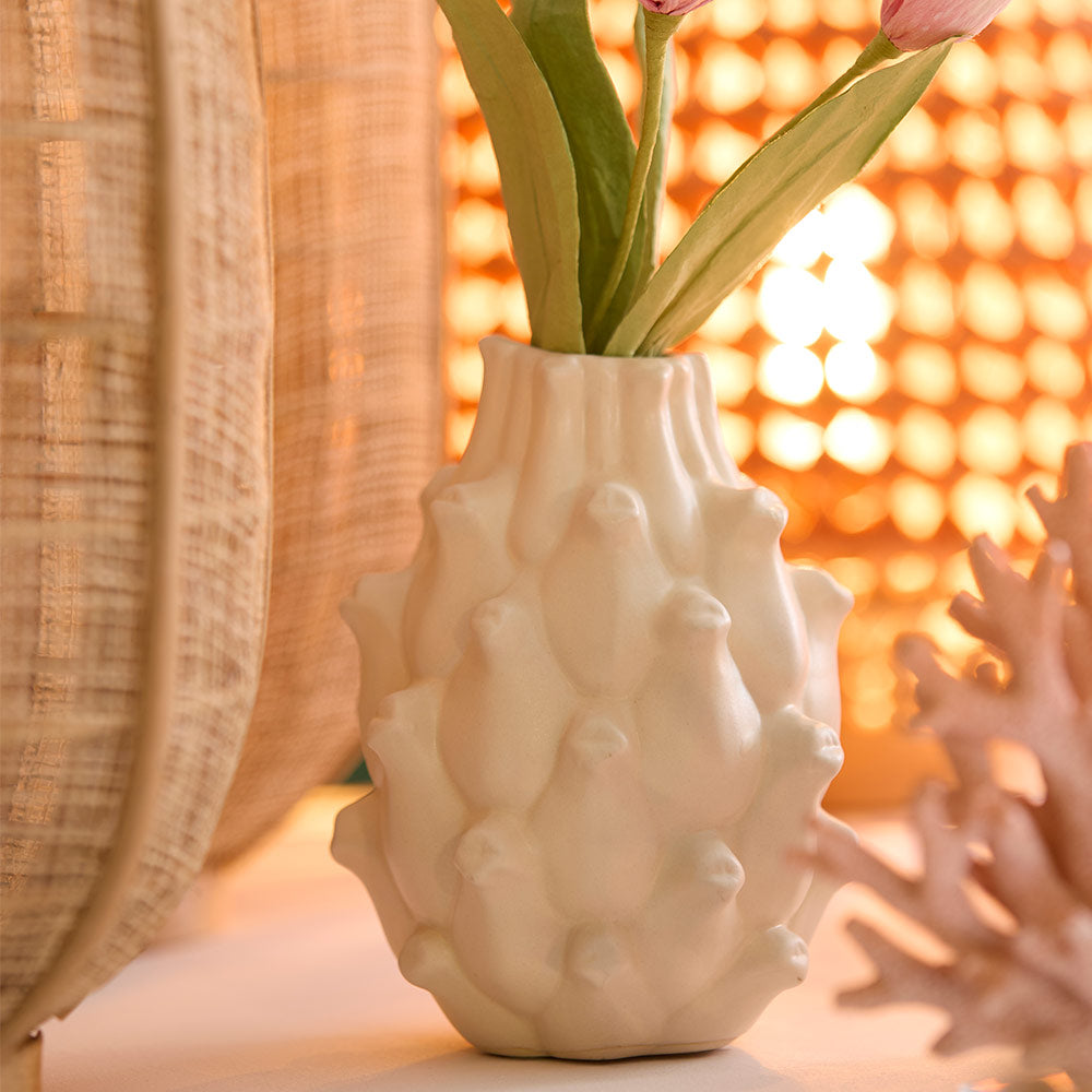 Cream Artichoke Vase