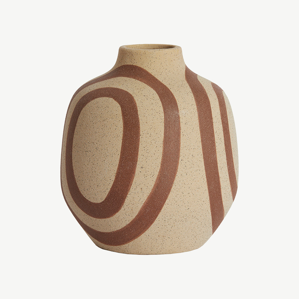 Sand & Terracotta Matt Vase