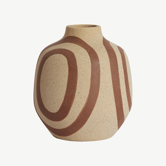 Sand & Terracotta Matt Vase