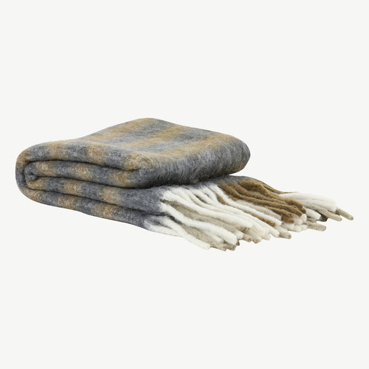 Grey & Brown Throw