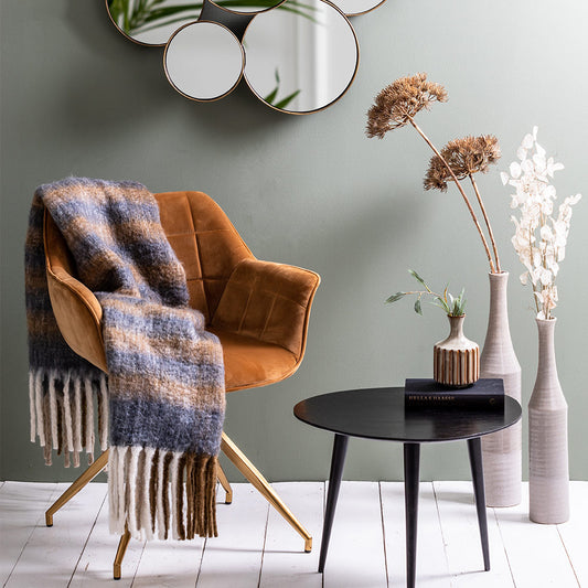 Grey & Brown Throw