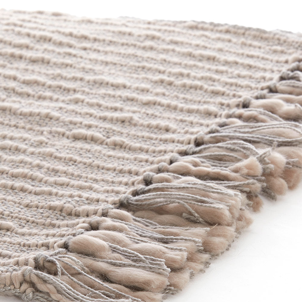 Boho Light Grey Throw