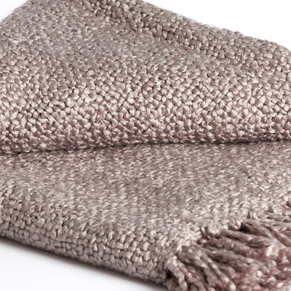 Grey Woven Throw