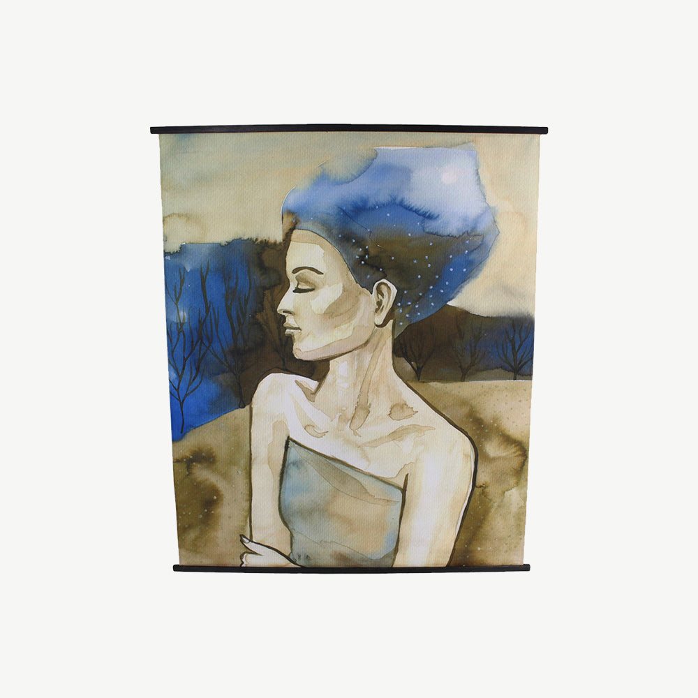 Blue Hair Lady Wall Art