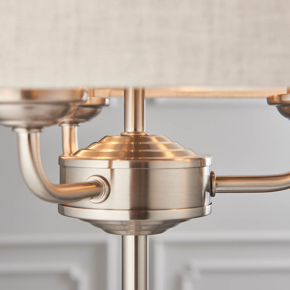 Leif 3lt Table Lamp in Brushed Chrome