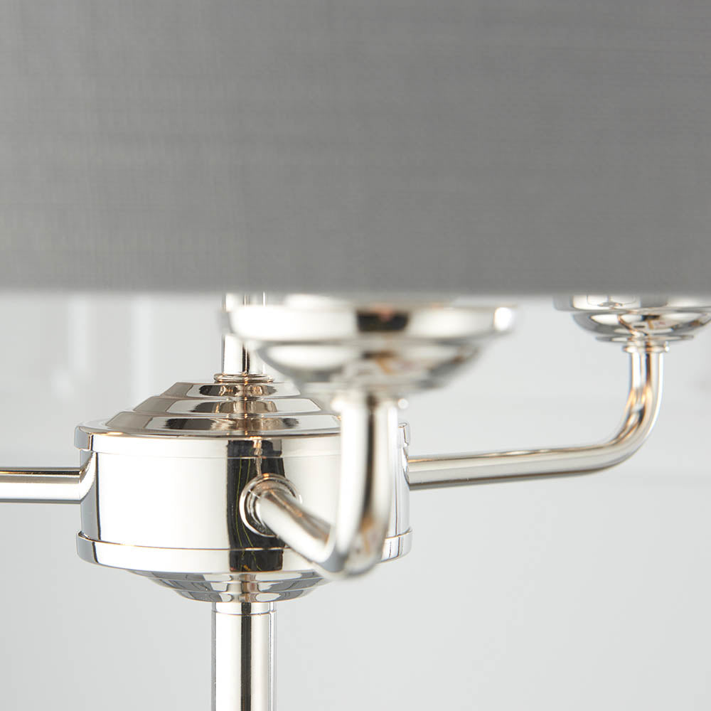 Leif 3lt Floor Lamp in Bright Nickel