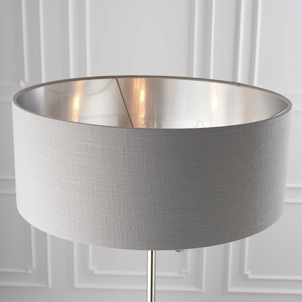 Leif 3lt Floor Lamp in Bright Nickel