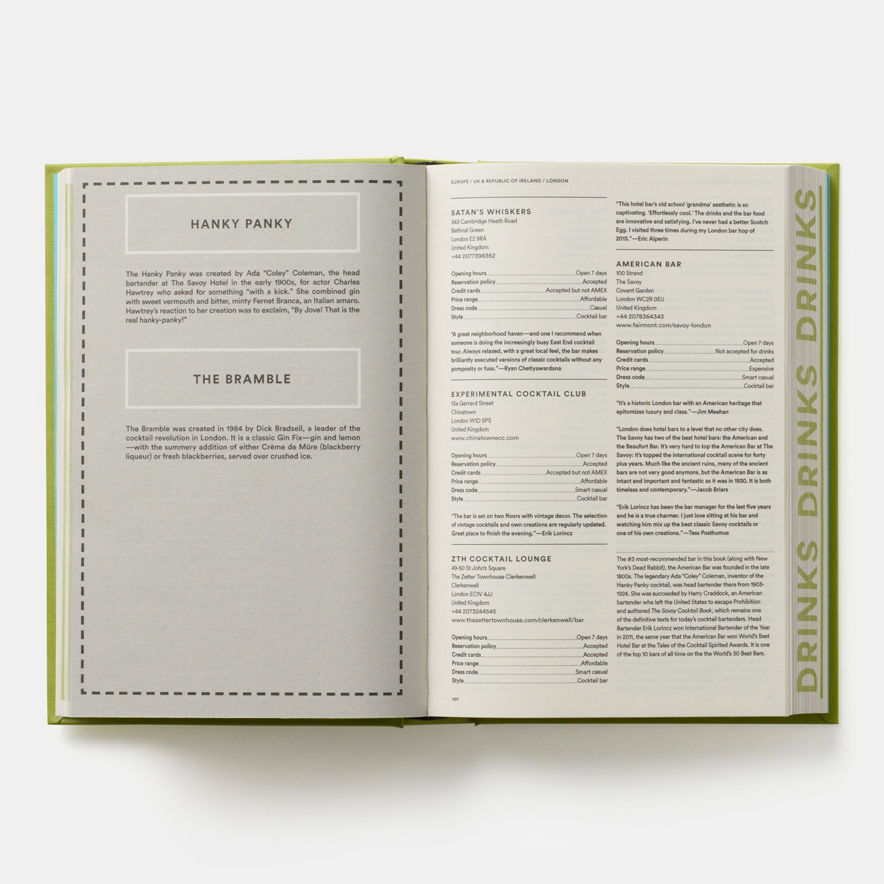 Where Bartenders Drink Book