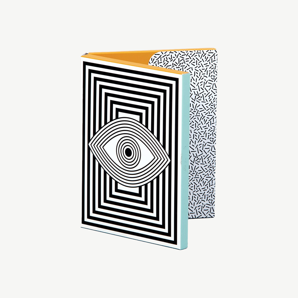 Thank you notecard set in black and white abstract journal