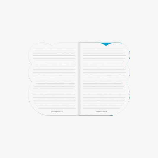 Blue swirling smokestack pattern A5 journal