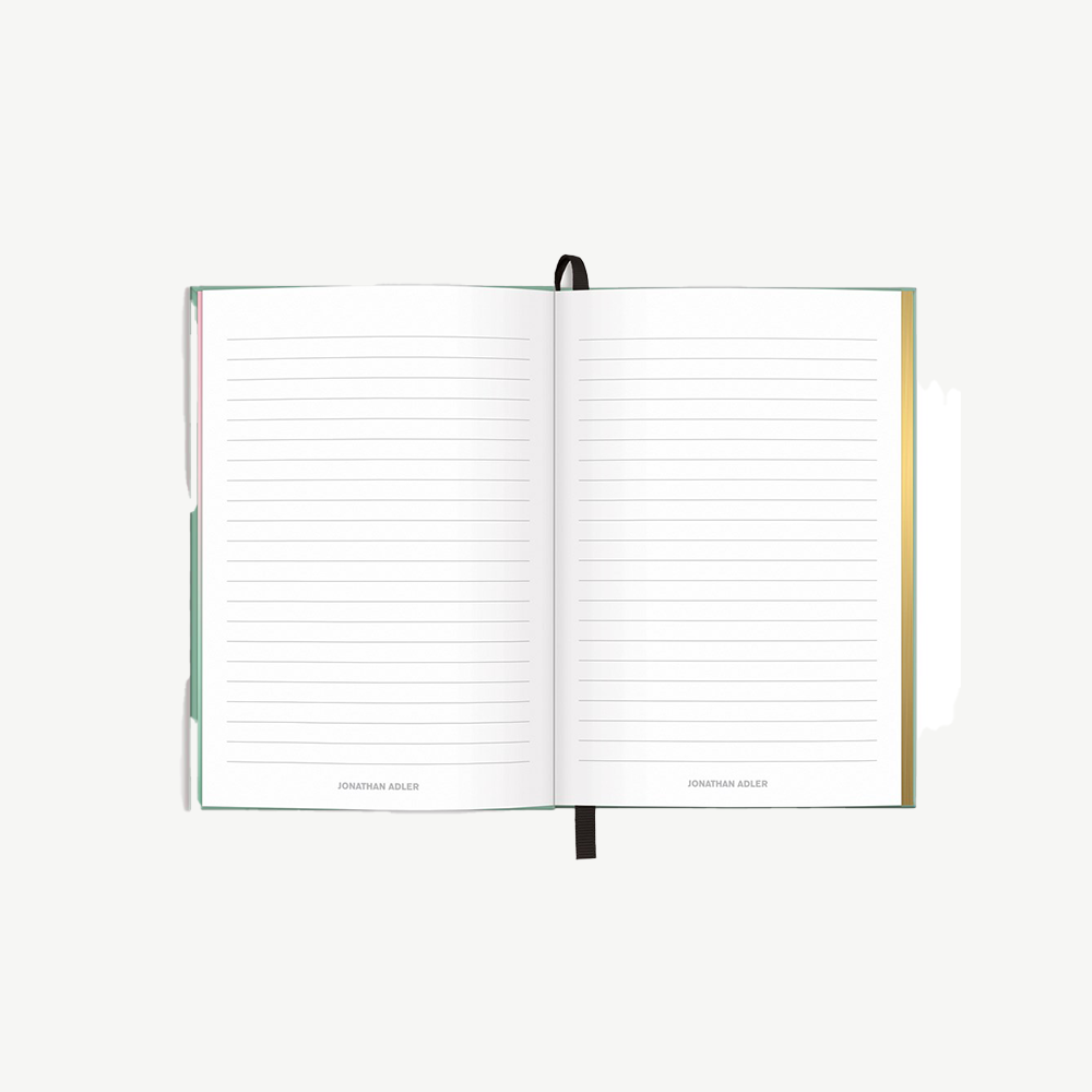 Green, white and black arch design A5 journal