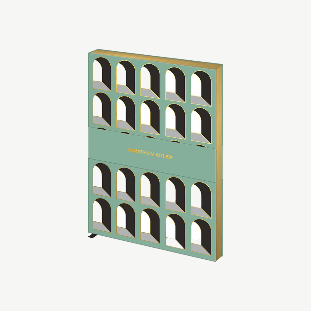 Green, white and black arch design A5 journal