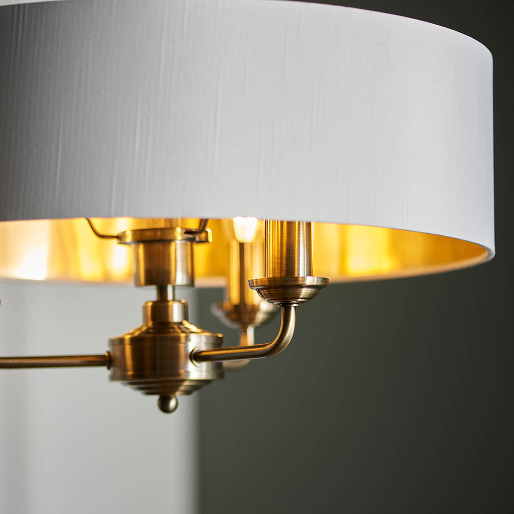 Leif 3lt Pendant Light in Antique Brass
