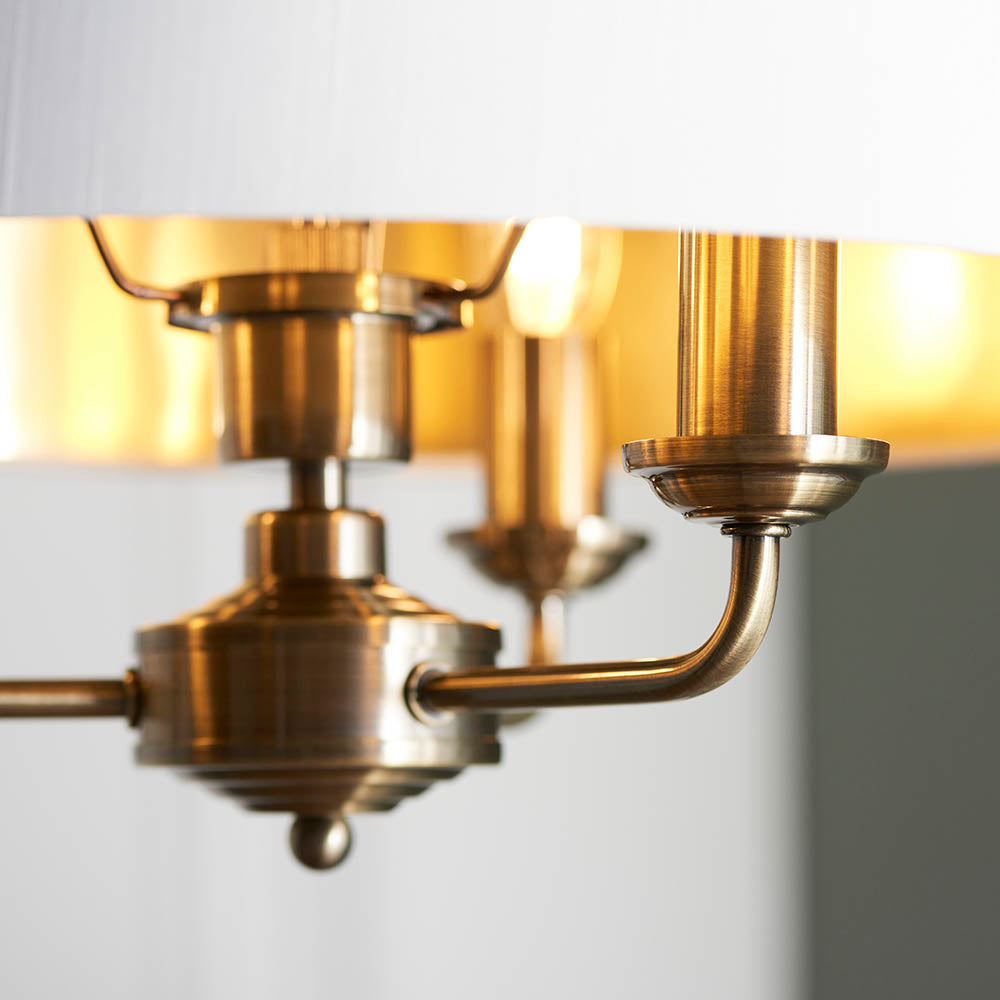 Leif 3lt Pendant Light in Antique Brass