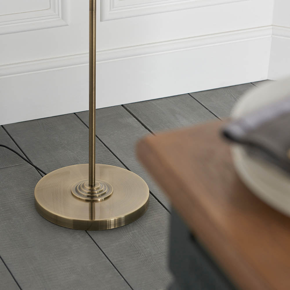 Leif 3lt Floor Lamp in Antique Brass