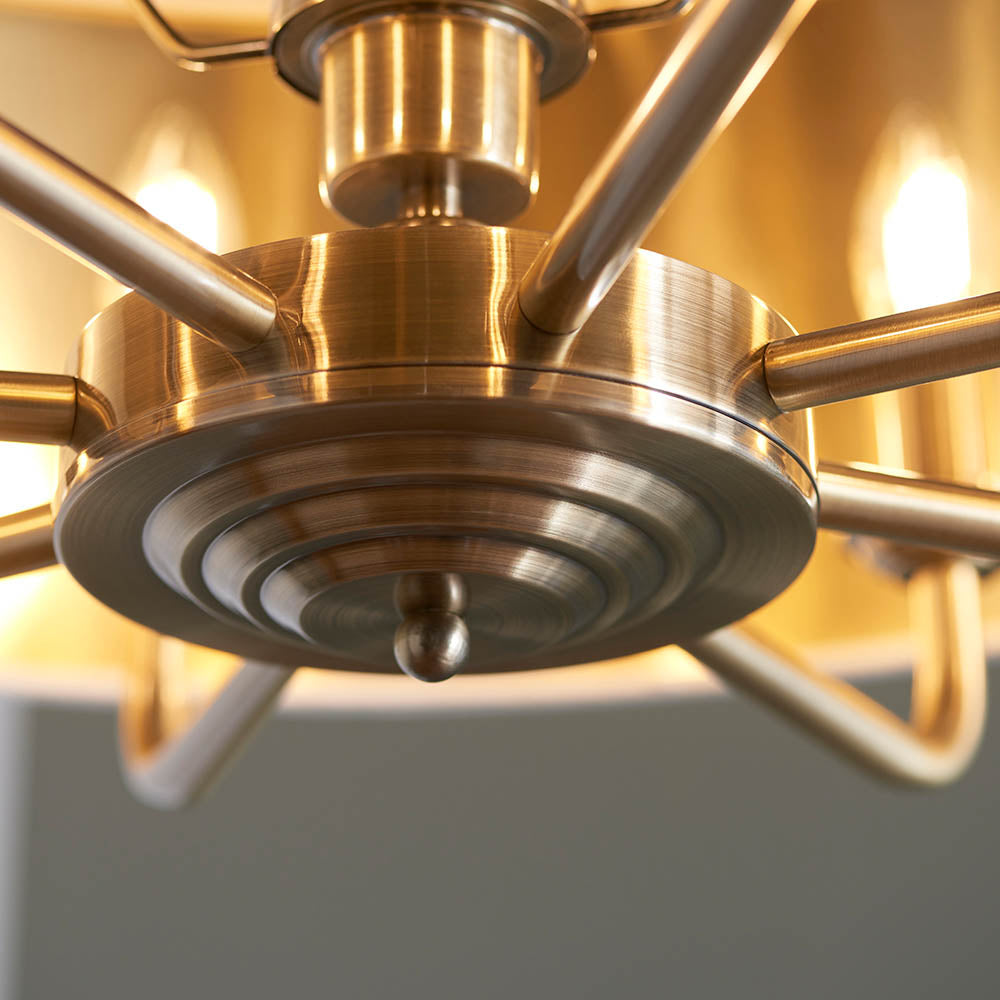 Leif 8lt Pendant Light in Antique Brass