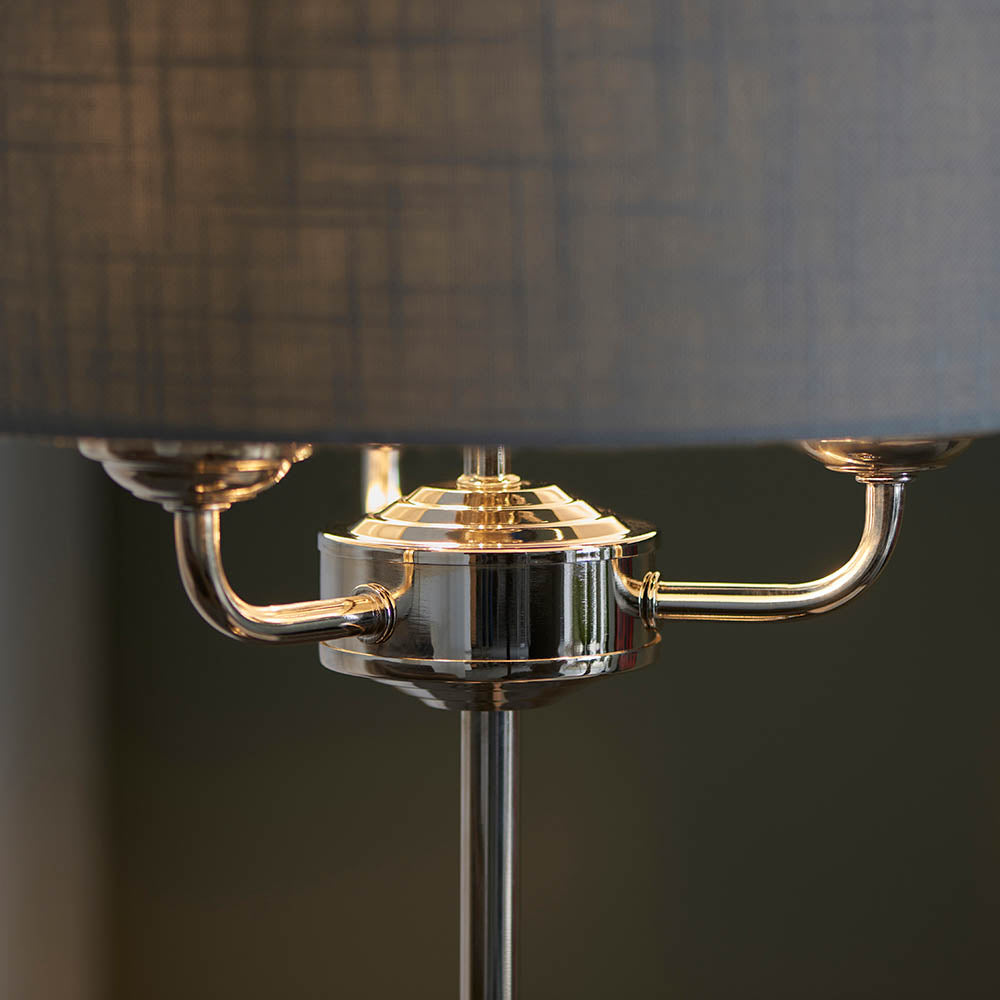 Leif 3lt Table Lamp in Bright Nickel